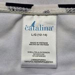 Catalina  Black White Chevron Swim Beach Cheeky Flirty Bikini Bottom L Large Photo 6