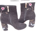 Nanette Lepore  Black Suede Embroidered Lilly Ankle Photo 7