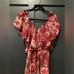 MISA Los Angeles  Tayla floral ruffle cascade wrap midi maxi Dress NWT Revolve M Photo 2