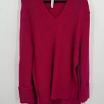 Athleta | Shasta Oversized Wool Knit Sweater In Dark Pink Size Medium Photo 1