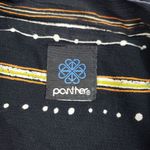 Vtg Panther Button Up Shirt Womens Large Stripe Geo Padded Short Sleeve 80s dmg Photo 3