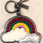 Coach Studded Rainbow Cloud Keychain/ Bag Charm Photo 0