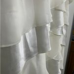 David's Bridal David’s Bridal Ivory Ruffle Gown Size 8 Chiffon Formal Wedding Guest‎ Dress Photo 10