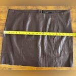 VERO MODA NWT Women's XL Faux-Leather High-Rise Mini Skirt Coffee Bean Brown Photo 5