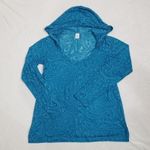 Jockey Person 2 Person Teal Paisley Burnout Hooded Top Sz Medium Green Photo 11