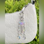 Pink jellyfish and Silver Star Beaded Keychain Photo 2