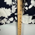 Talbots  Blazer Jacket Women's 1X Plus Navy White Floral One Button Front Career Photo 7