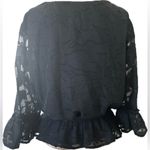 Francesca's Francesca’s peplum flare lace sheer sleeves blouse Photo 4