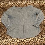 American Eagle GUC  Shirt Women’s Size XL AE Denim Pullover Long Sleeve Top Photo 0