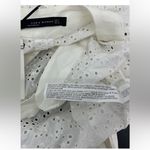 ZARA  NWT ivory white cotton Eyelet Belted long sleeve button mini shirt dress Photo 1