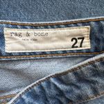 Rag and Bone Rosa Mid Rise Raw Hem Denim Shorts Size 27 Medium Wash Distressed Photo 6