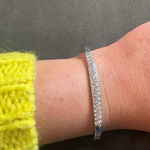 Swavorski SWAROVSKI Silver Bangle with Crystal Accents Photo 0