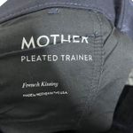 Mother Pleated Trainer Pants Women’s Size 24 Dark Navy Tapered Cuffed Ankle Slim Blue Photo 10