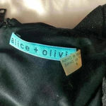 Alice + Olivia  Ruched Shimmery Black Dress Size 0 Photo 8