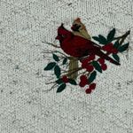 Croft & Barrow Vintage Ladies XL Cream Red Cardinal Bird Knit Sweater Holiday Photo 2