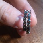 Brazilian Smokey Quartz Stainless Steel Hoop Earrings Photo 1