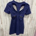 Anthropologie  Blue Ponte Cut Out Mini Dress Sexy Night Out Club Womens XS Photo 6