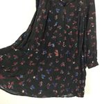 Hatch Maternity Tunic Dress One Size Black Floral Oversized Long Sleeve Mini Photo 11