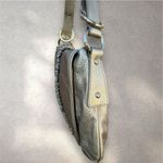 Emporio Armani Armani Emporio Leather‎ Adjustable Strap Shoulder Satchel Bag Silver Turn Lock Photo 1