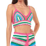 MC2 Saint Barth Multi Color Crochet Top and Shorts Size M/L Size M Photo 0