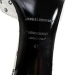 Nicholas Kirkwood MAEVA Ankle Strap Sandals in White & Black Doodle Print Size 9.5 Photo 13