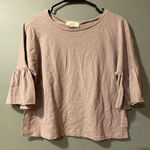 No Comment  Short Sleeve Shirt Tiered Top Size Medium Photo 0