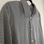 Banana Republic Dillon Shirt XL Black White Pinstripe Button Down Long Sleeve Photo 7