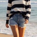 Brandy Melville cotton striped crewneck sweater Photo 0