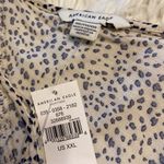 American Eagle  XXL Shirt one shoulder only brand new with tag color tan/black Photo 7