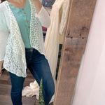 cupio white knit cardigan size medium linen blend Photo 3