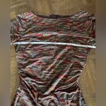 David Meister Geometric Red Orange Sheath Dress Photo 8