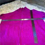 st. john's bay St John’s Bay Womens Sweater Size 2XL Hot Pink Knit Full Zip Collared Photo 9