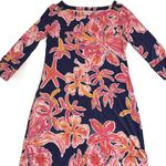 Lilly Pulitzer Lilly Pulitzer SOPHIE Small Party Dress Navy Blue Starfish Hibiscus Nautical Photo 0