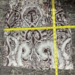 Free People  Women’s Size 2 Espresso Brown Cream Embellished Beads Shift Dress Photo 9