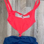 Solid & Striped Bailey Cut Out Red Blue One Piece Swimsuit Photo 2