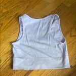 Garage  Women's V-Neck Ribbed White Tank Top Photo 1