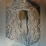 Amanlin Women’s Baby Blue Lace Long Sleeve Top Size 6 Photo 2