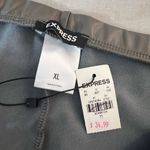 EXPRESS NWT Brown Gray Stretchy Solid Faux Fur Leather Leggings Size XL Photo 6