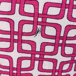 Trina Turk  Moss 2 Pants Women's Size 6 Pink White Printed Logo Cotton Blend Photo 4