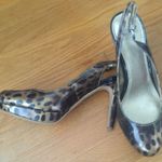 Joan & David Leopard Print Leather Slingback Round Toe Pumps Photo 1