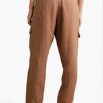 NWT BASSIKE Space For Giants belted linen tapered pants Size 0 Photo 2