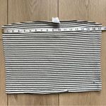 American Eagle  NWT Striped Smocked Tube Top Black and White Stripes Size XL Photo 7