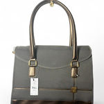 Diane Von Furstenberg  DVF Business Case Tote NWT Bronze Gray Bag Photo 0