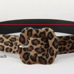Fashion Colorblock Leopard Print Plush Belt Casual Waistband for Jeans Black Photo 3