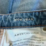 American Eagle comfort stretch waistband blue distressed mom blue high rise jean Photo 4