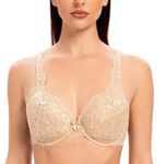 Smart & Sexy 42DD Bra Signature Lace Unlined Underwire In Buff Beige SA964 Photo 0