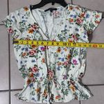 One Clothing  Women White Floral Crop top size XS Photo 6
