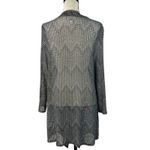 Dress Barn SZ 14/16 Long Cardigan Open Front 3/4 Sleeve Stretch Open Knit Draped Photo 4