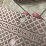 Michael Kors MK Striped PVC Flip Flops Blossom multi- 10. USA pink brown summer Photo 12