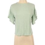 Ten Sixty Sherman  Green Gauze Short Sleeve Blouse Photo 0